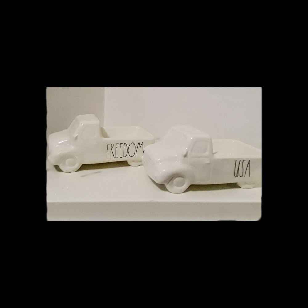 Rae Dunn "Freedom" & "USA" Patriotic Pickup Trucks